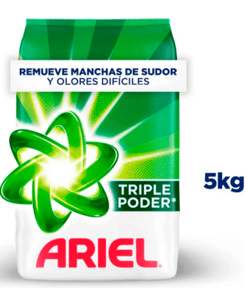 Detergente En Polvo Ariel Triple Poder 5Kg