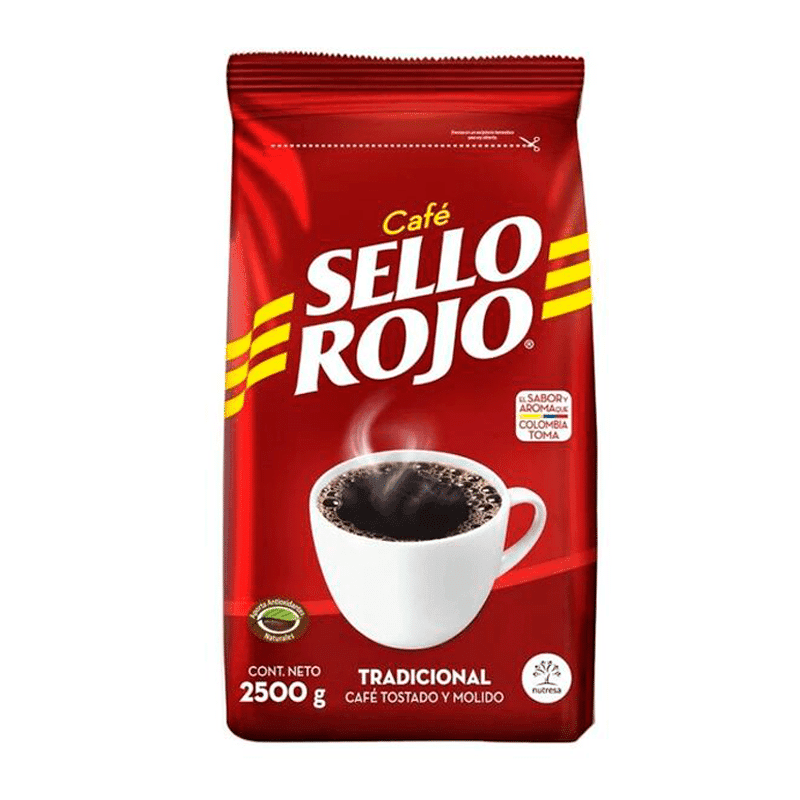 Cafe Tostado Molido 2500gr Sello Rojo