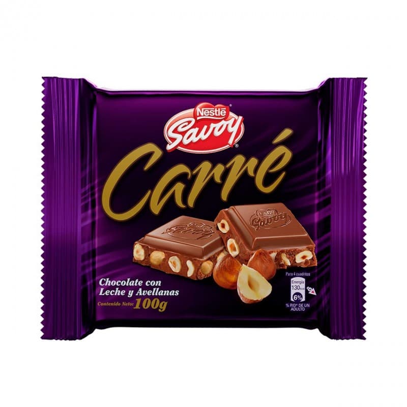 Chocolate Carré 100 gr Avellanas Nestle