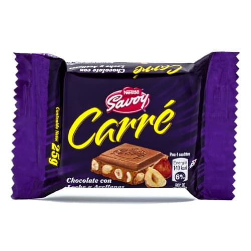 Chocolate Carré 25gr Avellanas Nestle