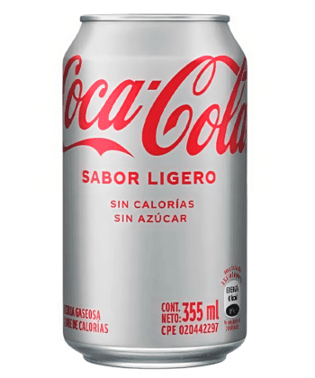 Coca-Cola Sabor Ligero en Lata 355ml