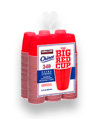Paquete de Vasos Rojos 236ml x 240 Pack Kirkland