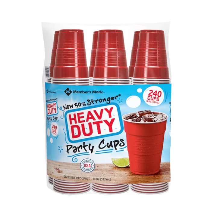 Vasos Rojos Pack de 240 Members Mark