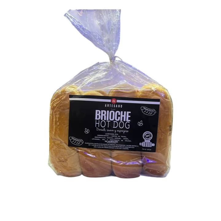 Pan Brioche Hot Dog 500gr Artesano