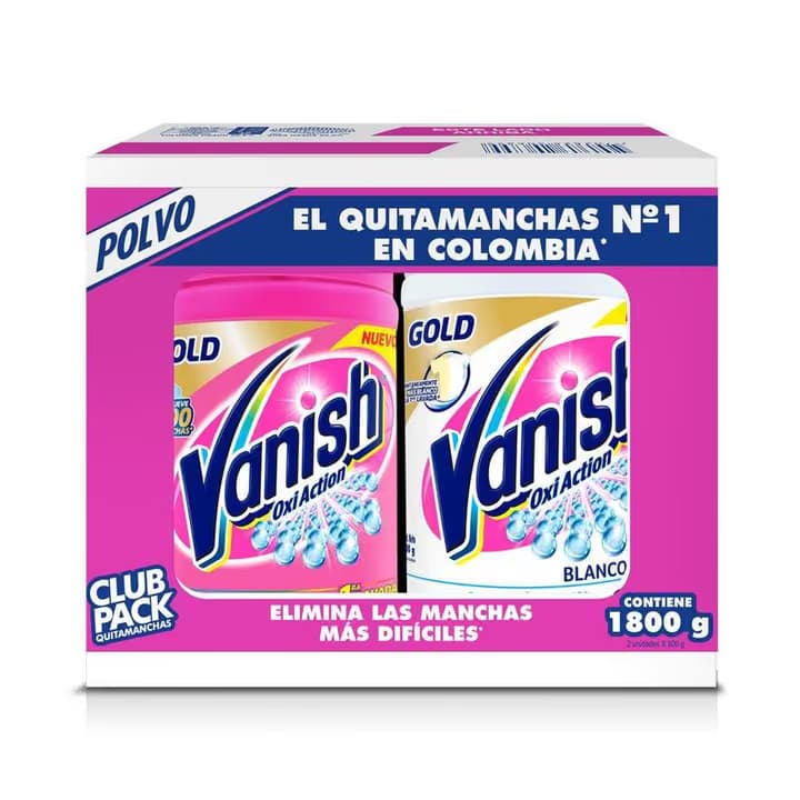 Removedor de Manchas Blanco y Rosado 900 g x 2 Unds Vanish