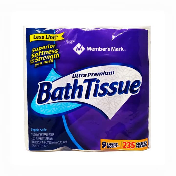 Papel Sanitario Ultra Suave Premium Extra Fuerte x 9 Rollos Member's Mark