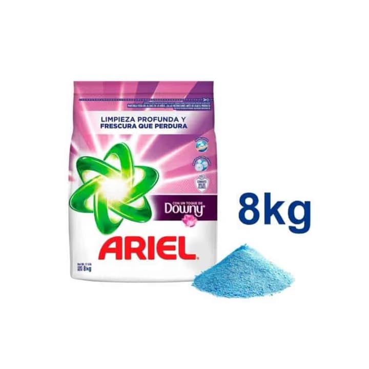Detergente en Polvo para Ropa con un Toque de Downy 8 kg Ariel