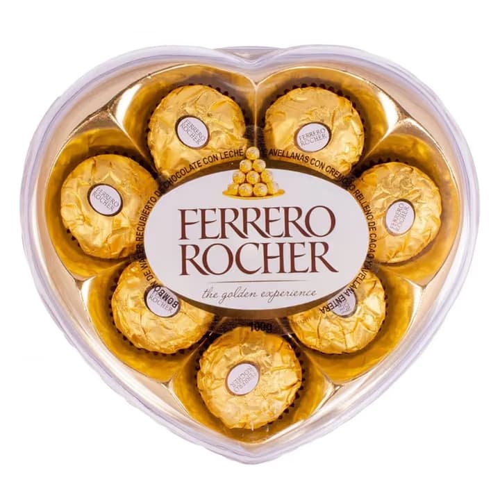 Chocolates Corazon x 8 unds Ferrero Rocher