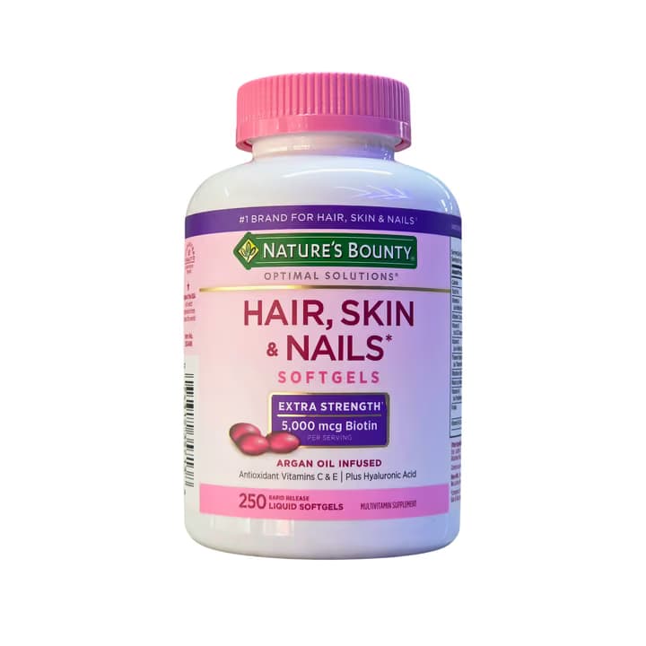 Multivitaminico Hair, Skin and Nails 5000mcg 250 Cápsulas Nature´s Bounty
