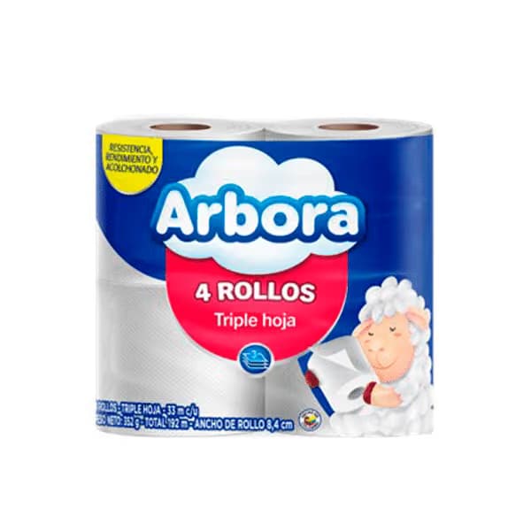 Papel Higienico Super Rollo x4 Arbora