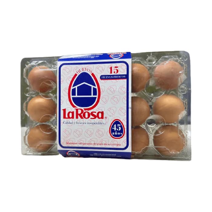 Huevos La Rosa Display Plastico x15 Huevos Frescos