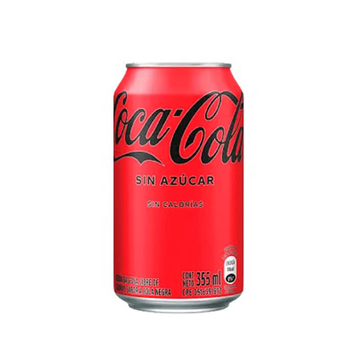 Coca Cola Sin Azucar Lata 355 ml x unid