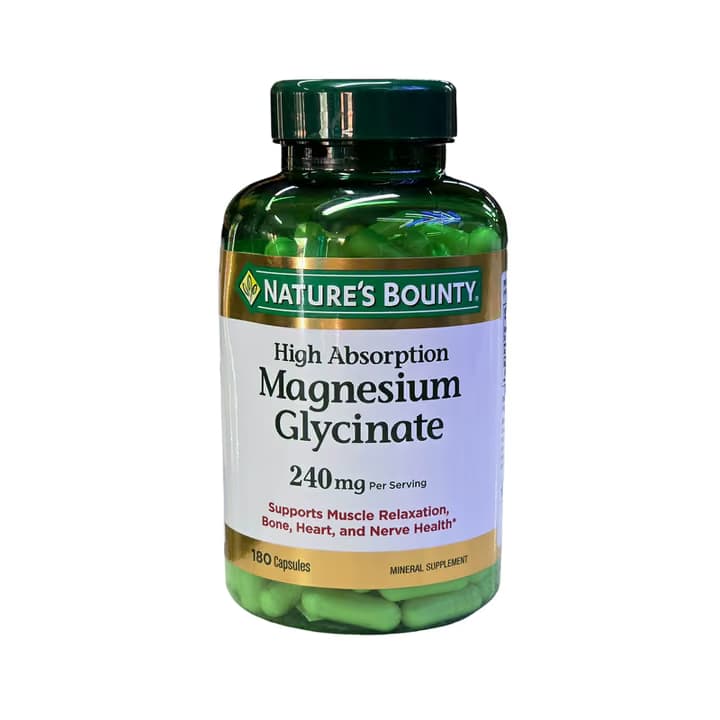 Glicinato de magnesio 240 mg 180 capsulas Nature's Bounty