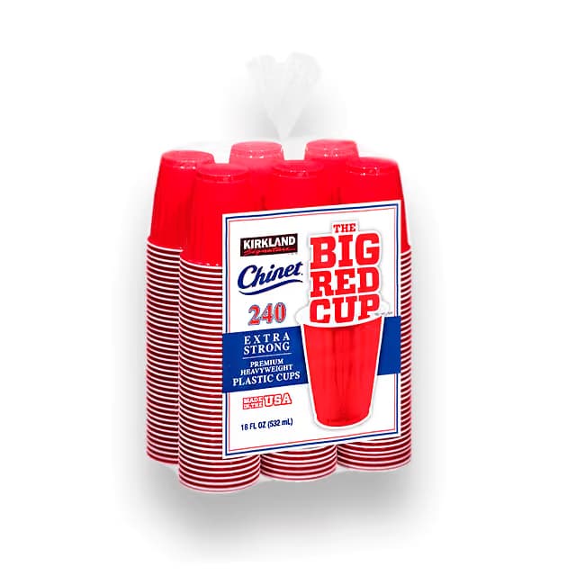 Paquete de Vasos Rojos 236ml x 240 Pack Kirkland