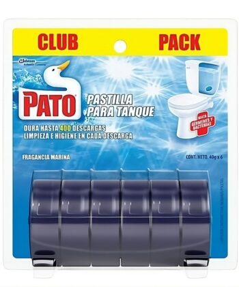 Limpiador inodoro de 6 Unidades Pato Tanque Azul
