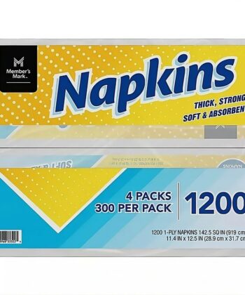 Servilletas blancas x 4 pack de 300 unds Member's Mark