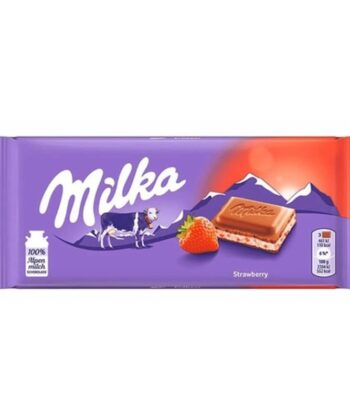 Chocolate con Leche Fresa 95 gr Milka