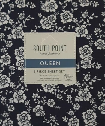 Sábanas Estampadas de 6 Piezas Queen South Point Variada