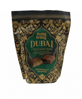 Barras de chocolate con Pistacho 454g Dubai Nutty Fruity