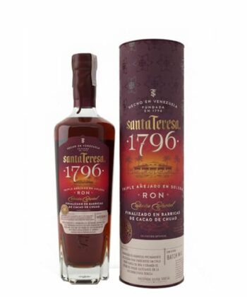 Ron de Solera Triple Añejado en Cacao 1796, 750 ml Santa Teresa