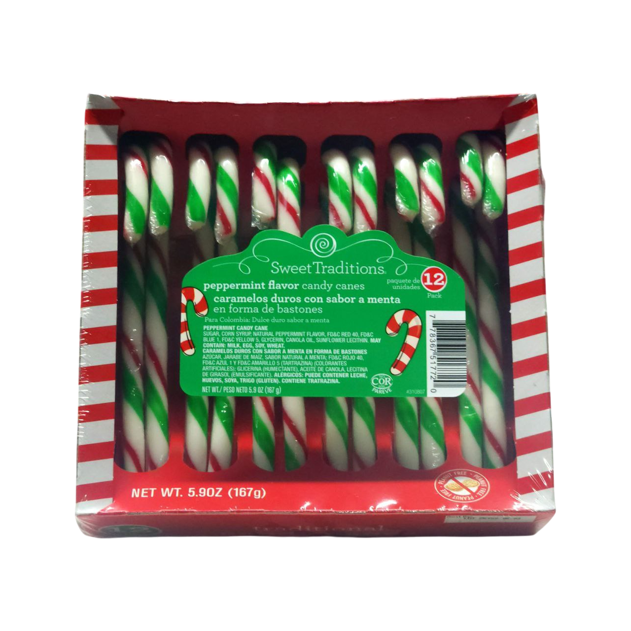 Bastones de Caramelo Verde 167g Sweet Traditions