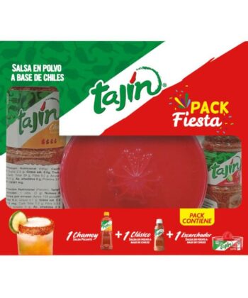 Tajín Clásico 142 g + Salsa Chamoy Tajín 475ml + Escarchador