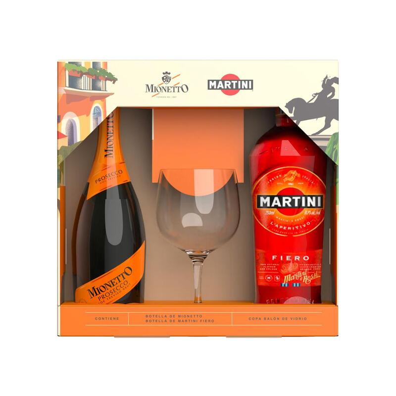 Vino Espumoso 750ml + Martini Fiero 750ml Mionetto Prosecco Brut (1)