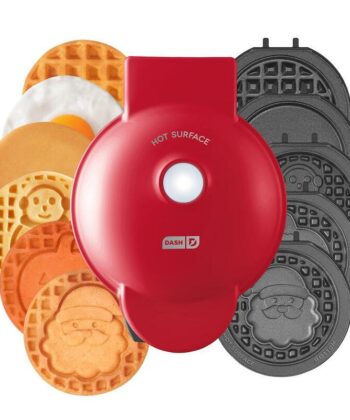 Waflera Antiadherente con 7 Placas Extraíbles con Diseño Temático Dash