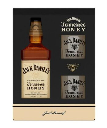 Whisky Tennessee Honey 750 mL + 2 Vasos Jack Daniel's Gift Pack