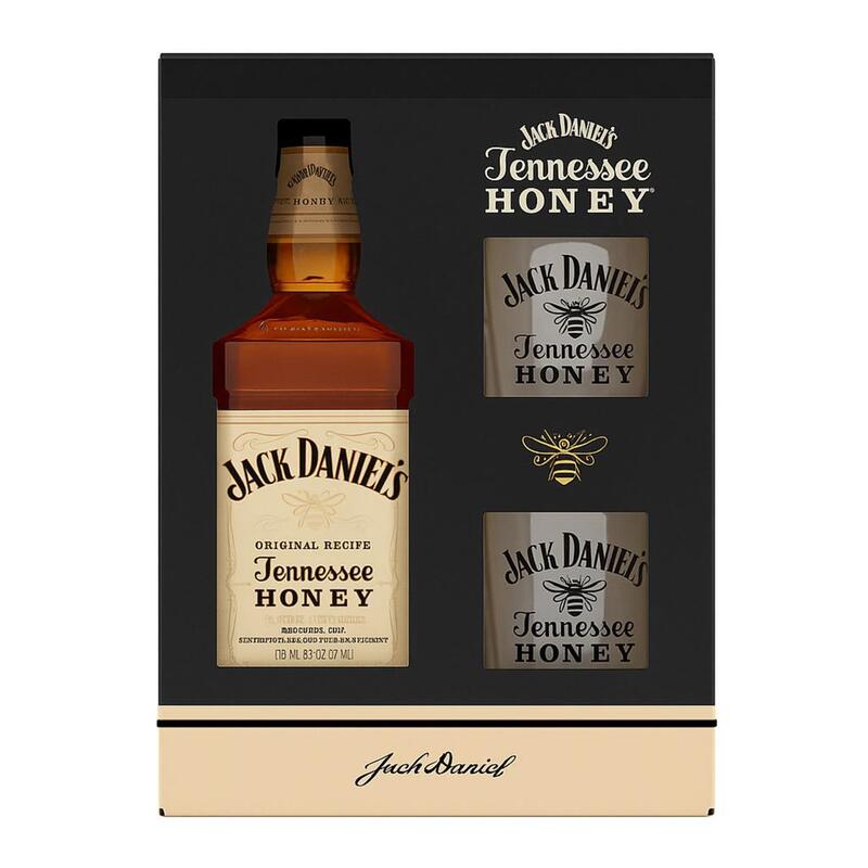 Whisky Tennessee Honey 750 mL + 2 Vasos Jack Daniel's Gift Pack (1)