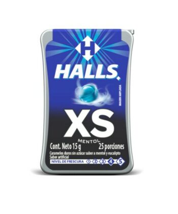 Caramelos Sabor a Mentol y Eucalipto Halls XS