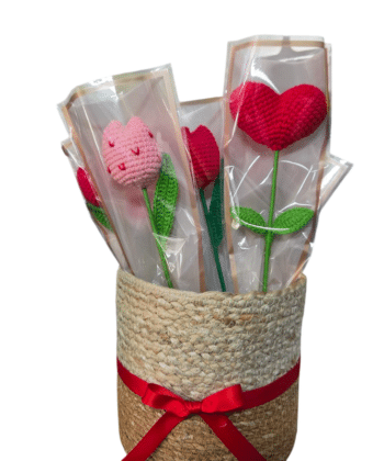 Flor tejida individual