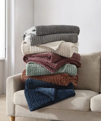 Manta de felpa con estampado 152cm x 178cm Ann Taylor