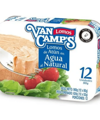 Atun en agua 80g x 12 unds Van Camps