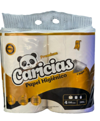 Papel Higiénico Premium 4 unds Caricias