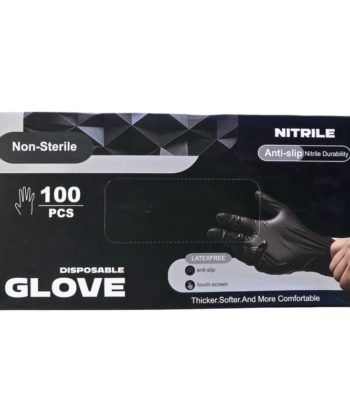 Caja de guantes de nitrilo negro x 100 piezas talla L Glove